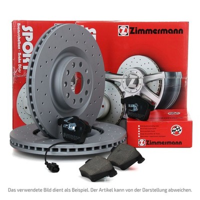 Zimmermann SPORT Bremsscheiben Ø 345mm + Beläge + Wako für AUDI S4 (B6 B7) vorne
