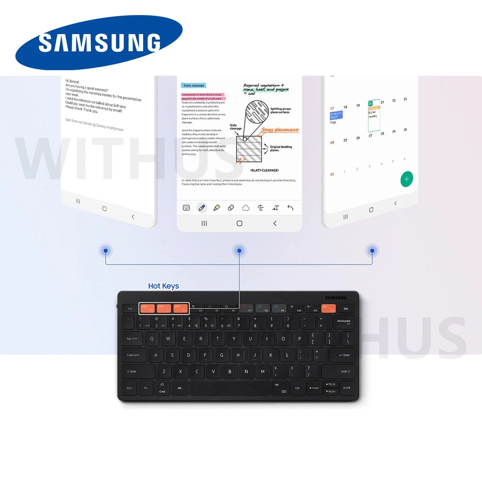 SAMSUNG Smart Bluetooth Wireless Keyboard Trio 500 Multi Pairing EJ-B3400_ - Image 4 of 4