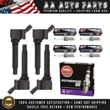 4X Ignition Coil & 4 NGK Spark Plug for Audi A6 2.0L I4 UF765