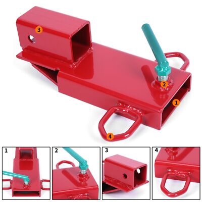 Clamp On For Forklift Trailer Hitch 2'' Receiver Attachment Fork Towing Adapter