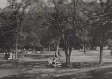 Relaxing on Mystery Cave Grounds Spring Valley MN Divided Back Vintage Post Card