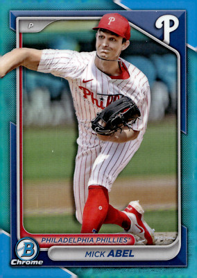 2024 Bowman Draft Chrome Sky Blue - #BDC78 Mick Abel Phillies