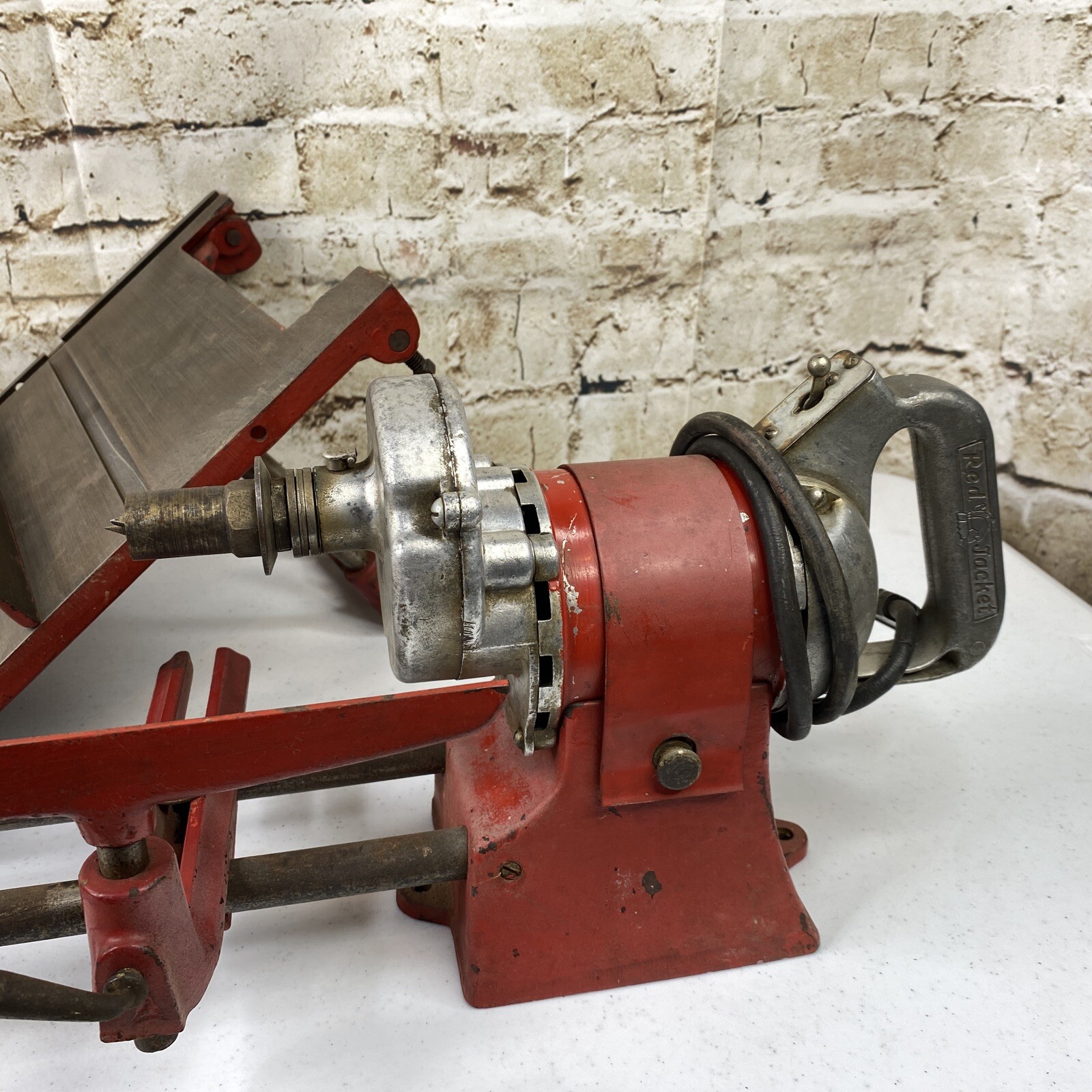 Vintage Red Jacket 12” Wood Lathe w/ Table, 6 & 18” Tool Rests. N/ Motor Rebuild eBay