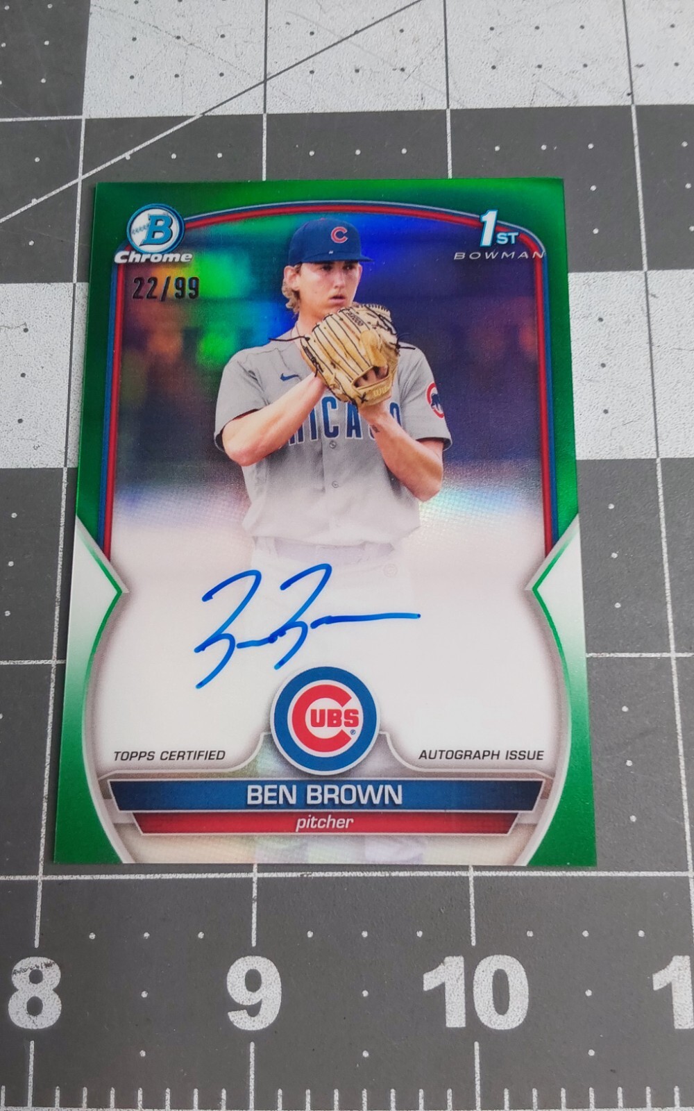 2023 Bowman Baseball CPA BBN Ben Brown Chrome Autograph Green 22/99