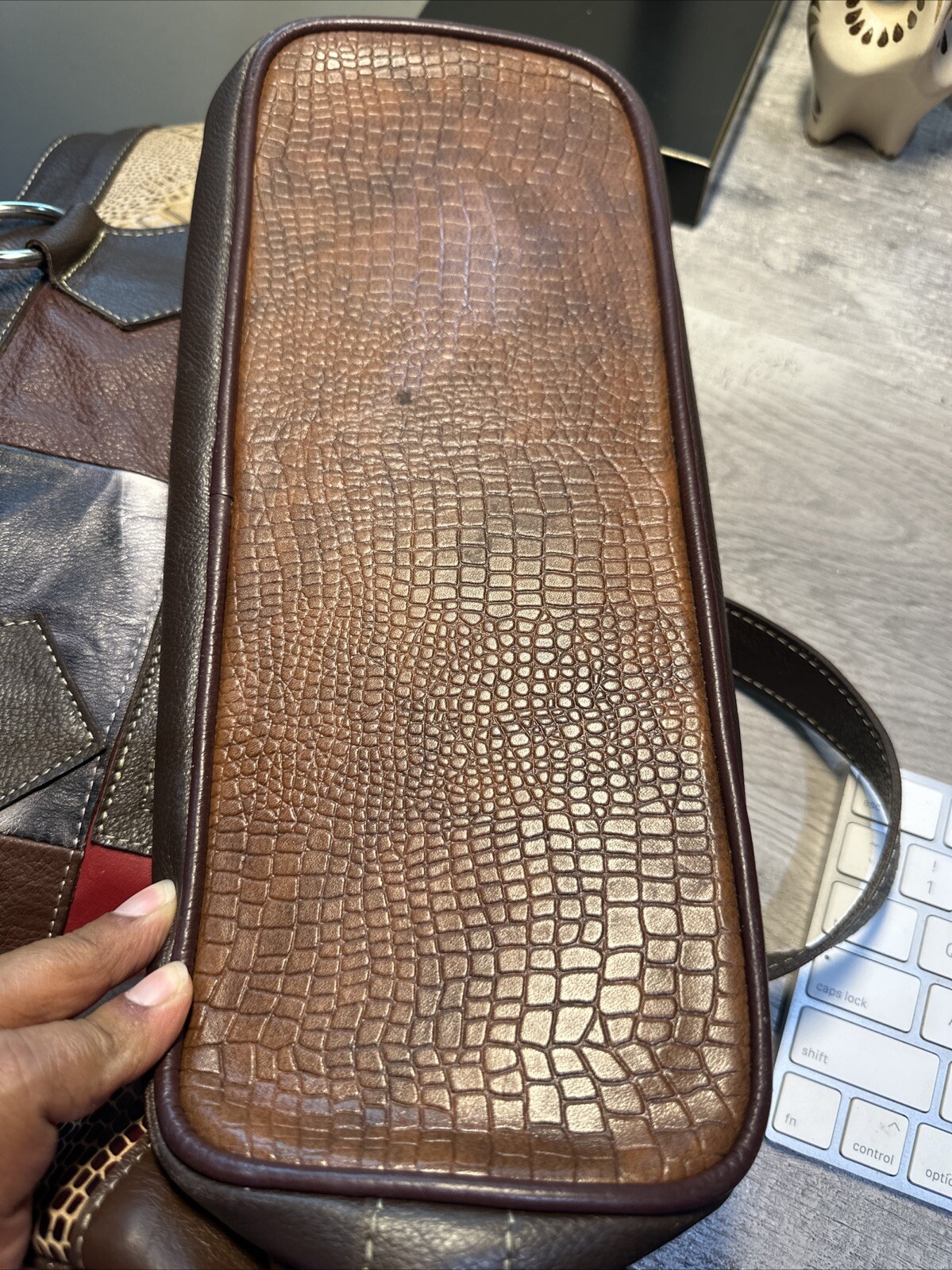 Genuine Leather Patchwork Bag. Beautiful Colors. … - image 19