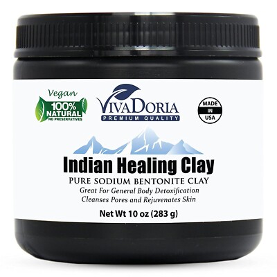 Viva Doria Indian Healing Clay, Sodium Bentonite Clay, 10 Oz