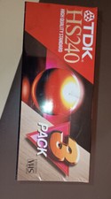 TDK VHS Video Cassetten Originalverpackt 3 St&uuml;ck HS 240