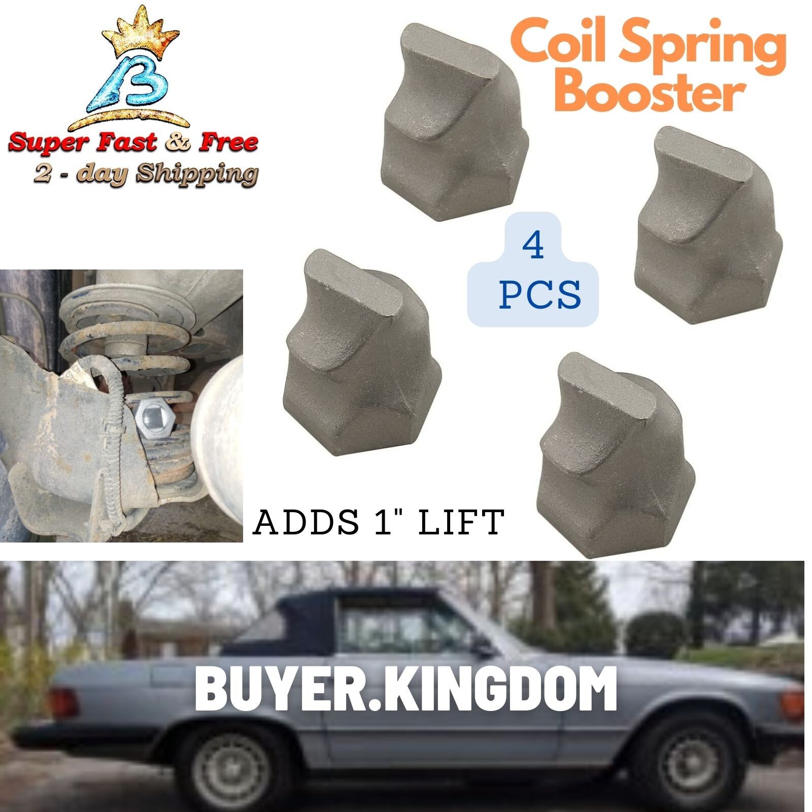 Vehicle Spring Tension Restorer Twist In Coil Spacer 1” Height Lift