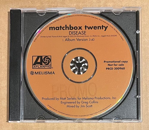 Matchbox Twenty - Disease RARE promo radio only CD single '02 - Picture 2 of 2