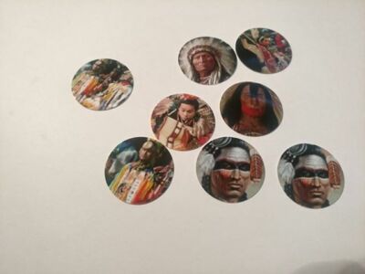 Pre Cut One Inch Bottle Cap Images Native American Indians Free Shipping