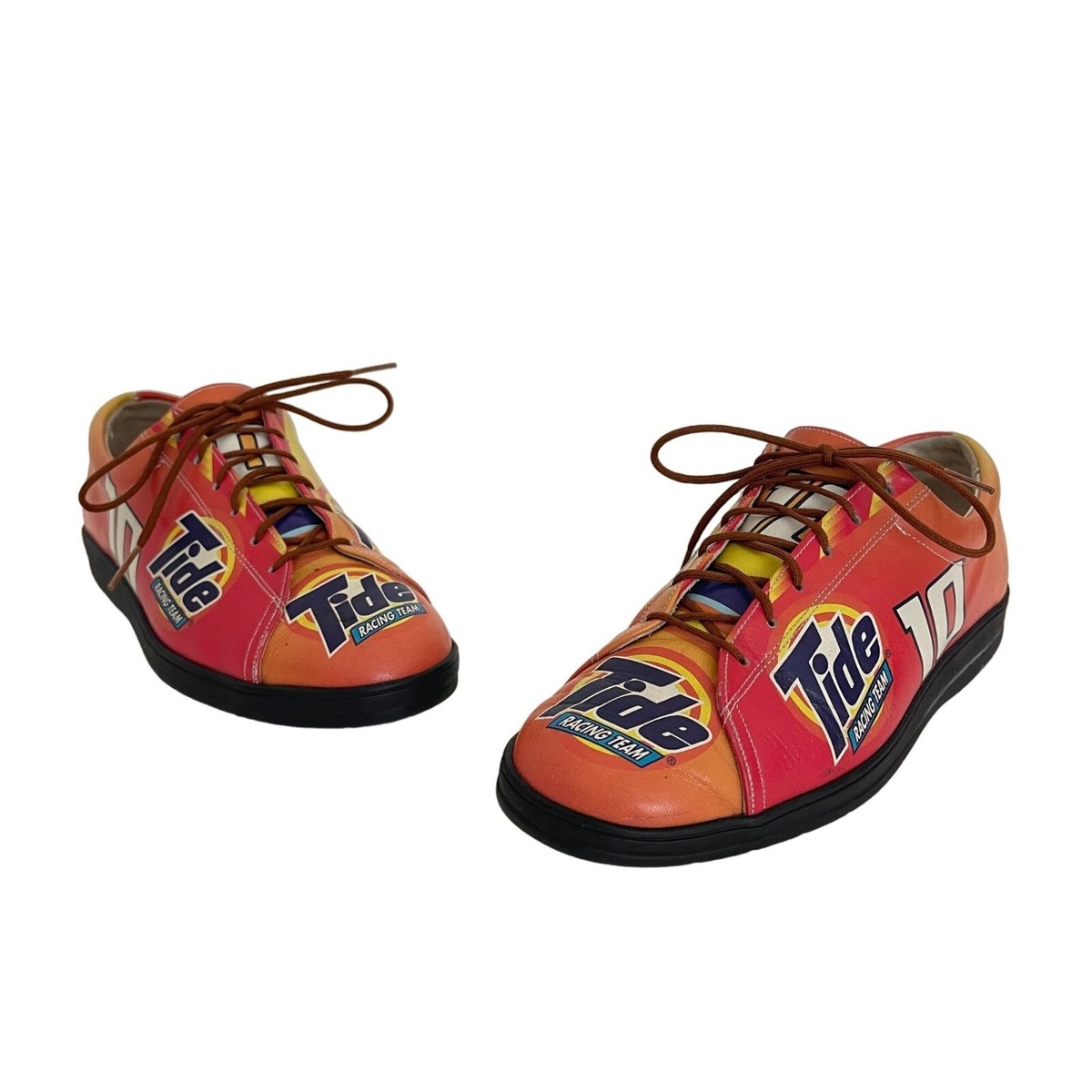 Vintage Nascar Tide Racing Team Leather Shoes #10 Icon 