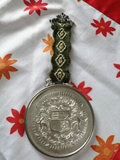 Zinnteller am Band Wandbehang BMF Zinn Bayernwappen  Dachbodenfund Sammler