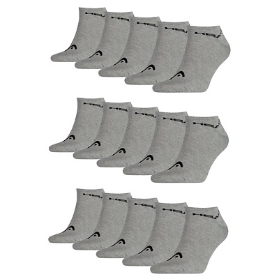 Graue Head Sneaker Socken Füßlinge Strümpfe Damen Herren 18 Paar Gr 43-46
