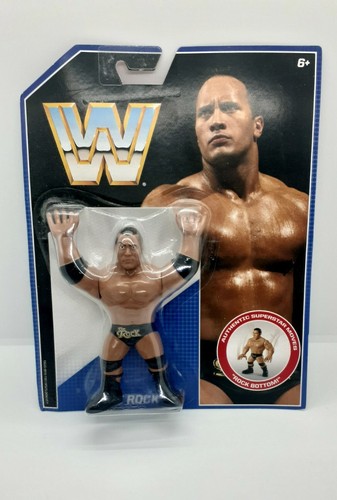 New Mattel WWF WWE Retro The Rock Wrestling Fig Se...