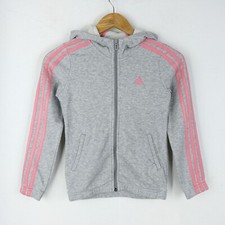 Adidas Sweatshirt Size 8 YEARS Women Logo Comfortable Cotton Practical Solid Gray