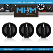 Heater & A/C Control Knob Black Set of 3 for 2000-2006 Toyota Tundra Brand New