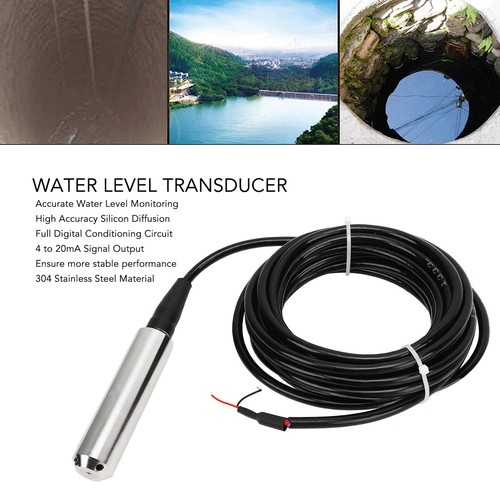 Water Level Transmitter Stainless Steel Liquid Level Detector 24VDC 4 to 20mA - Picture 3 of 18