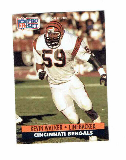 Kevin Walker Cincinnati Bengals #59 LB #466 NFL Pro Set 1991