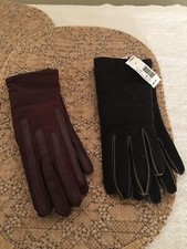 Womens Genuine Italian Suede Leather Gloves With 100 Lambs Wool Lining NWT