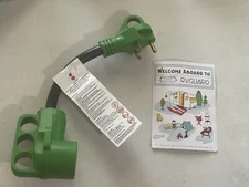 RVGUARD 30 Amp to 50 Amp RV Adapter Cord 12 Inch NEMA TT-30P to NEMA 14-50R D...