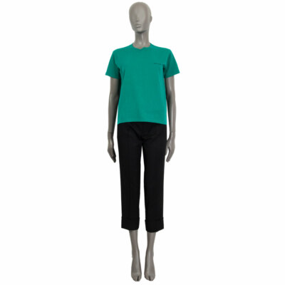 62742 auth green cotton LOGO T-Shirt Shirt M