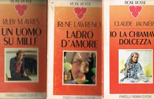 3 Libri "ROSE ROSSE" Fratelli Fabbri Editori - 1°edizione 1974 / 1976