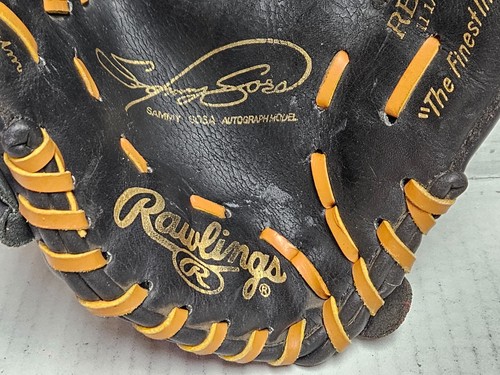 Rawlings Baseball Glove Sammy Sosa Black Leather Model RBG21W 11.5 Inch RHT - Picture 3 of 10