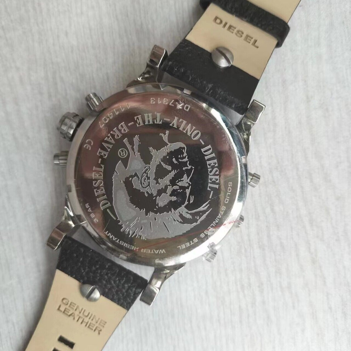NEW DIESEL MR DADDY 2.0 DZ7313 57MM DIAL BLACK & SILVER TONE NEW DIESEL MR DADDY 2.0 DZ7313 57MM DIAL BLACK & SILVER TONE