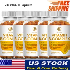 2-600 Vitamin B Complex Capsules B1,B2,B3,B5,B6,B12, Immune Support Pills