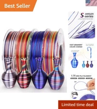 Fast Color Change Silk PLA Filament Pack - 200g Each in Stunning Rainbow Colors