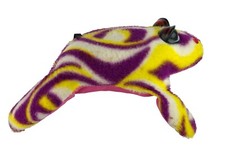 Purple Yellow Psychedelic Plush Frog Carnival Fair Prize Stuffed Animal 18"