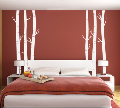 Wall Art Tree T11 ONE COLOR LRG MIR Bird Vinyl Decor Decal Sticker Mural T11E