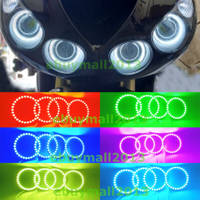 BT RGB Halo Ring for Kawasaki Ninja ZX14 Demon Devil Angel Eyes