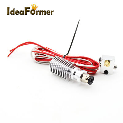 V6 12/24V 1.75/3.0mm Bowden J-head HotEnd With 3/8'' (M10) thread Black connector