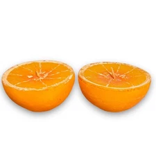Citrus Orange Floating Candles, Unscented. Tangerine. Fruit. Kitchen Decor. 