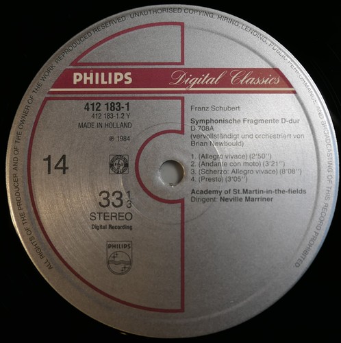 Philips 412 176-1 Schubert The 10 Symphonies Neville Marriner 7LP NEAR MINT - Picture 7 of 8
