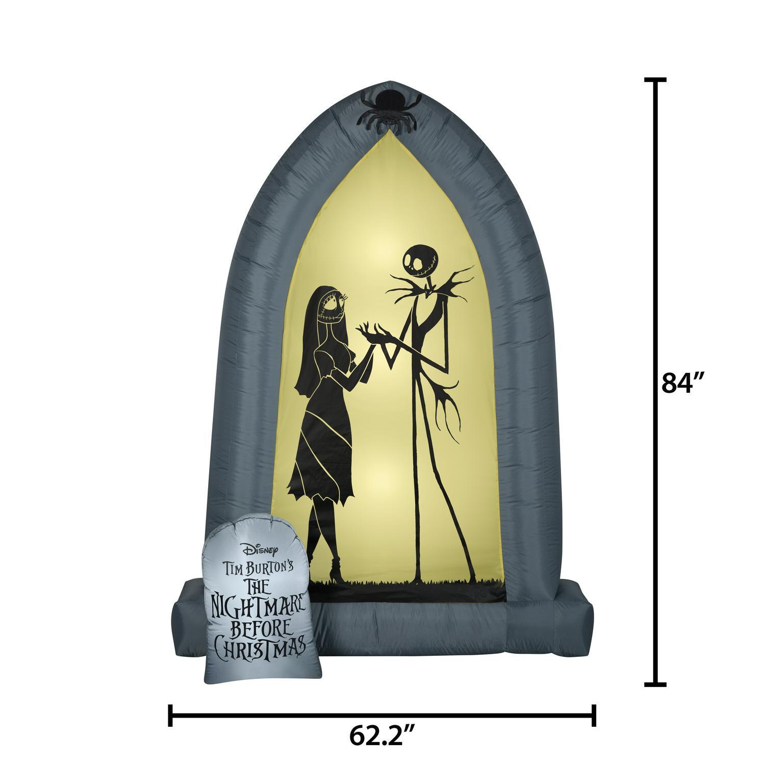 New Halloween Inflatable The Nightmare Before Christmas Jack Sally Archway 7 Ft JOKER5000