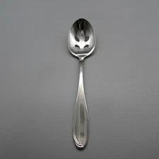 Oneida Stainless Flatware - CAMBER / SCROLL  Slotted Serving Spoon *