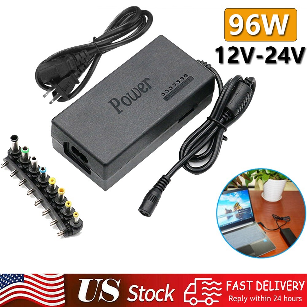 96W Universal Laptop Power Supply Charger Adapter w/ 8/42 Ti