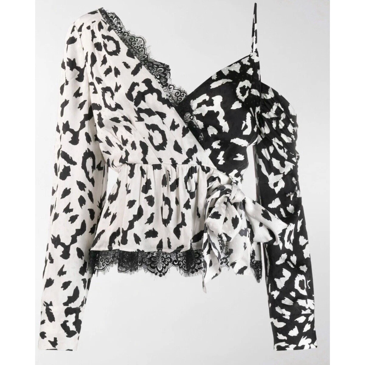 black and white leopard blouse