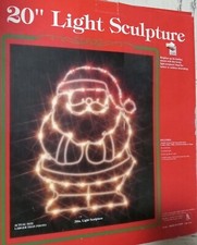 Vintage Santa Claus Lighted Sculpture 20 Christmas Holidays- Open Box-Best Deal