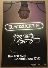 BLACKALICIOUS Rare 2006 PROMO POSTER for LIVE Seattle DVD 12x18 NEVER DISPLAYED 