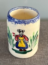Vintage Bretagne Small Pot Hand Painted Made France