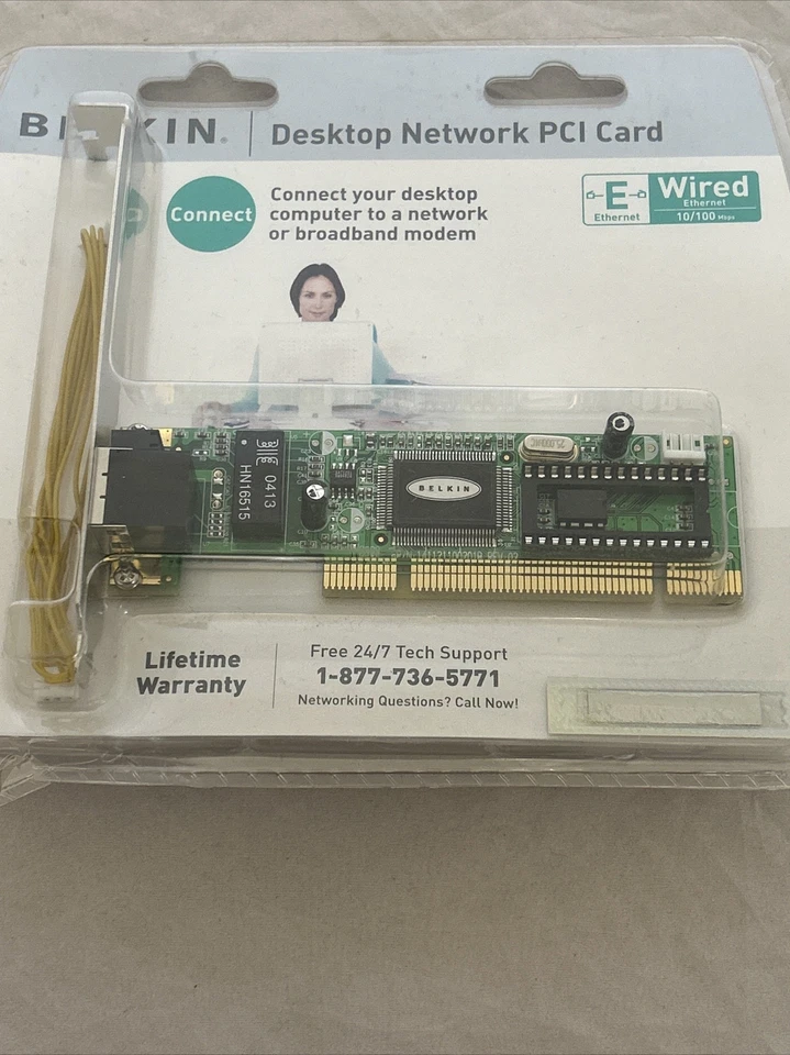 Belkin F5D5000v PCI Desktop Network Card 10/100 Ethernet Wired Adapter – NEW - Image 2 of 4