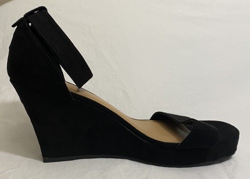 Bamboo Women’s Black Suede Wedge Heels Size 10 NWOT - Picture 5 of 8