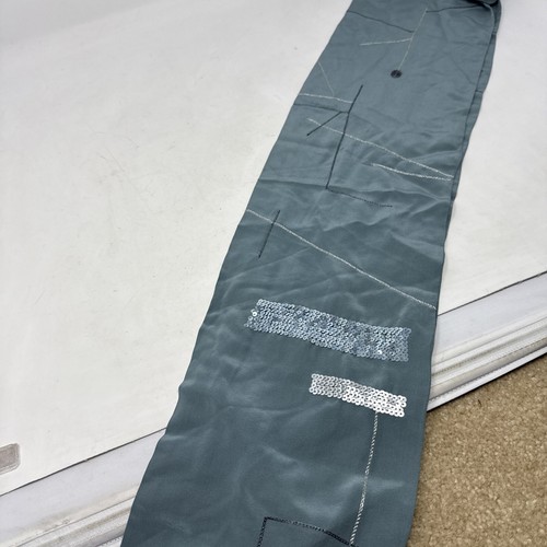 NWT Banana Republic 100% Silk Blue (?) Sequin Scarf with Long Fringe $78.00 - Picture 9 of 13