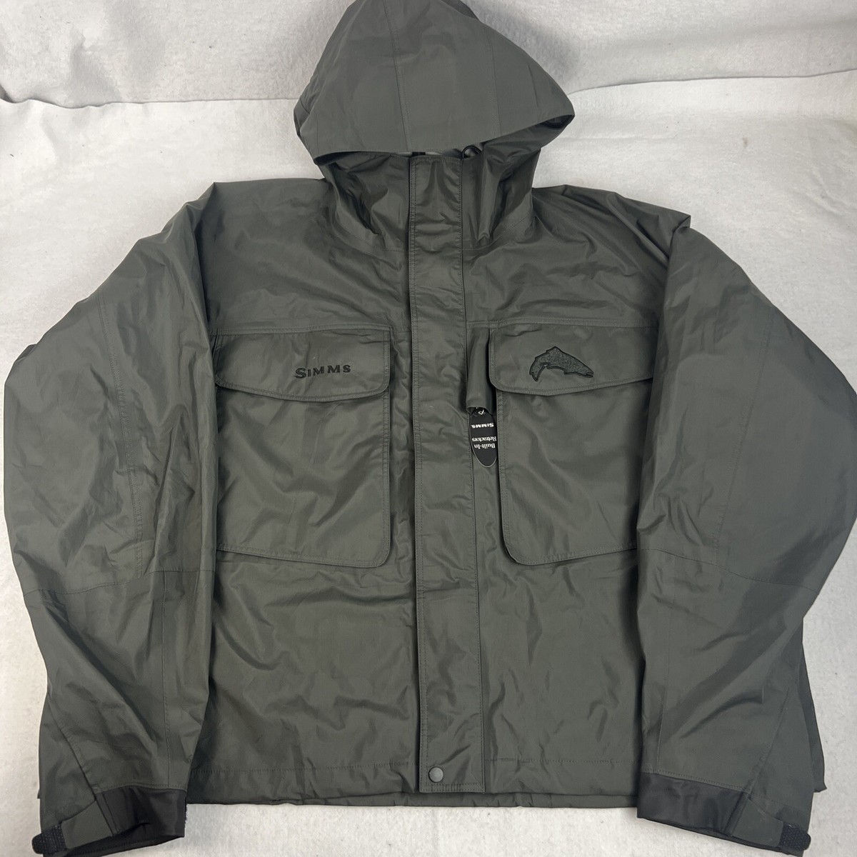 SIMMS シムス フーデットジャケット GORE-TEX グレー Simms Gore-tex Wading Jacket XXL Gunmetal Gray Hooded Zip | eBay