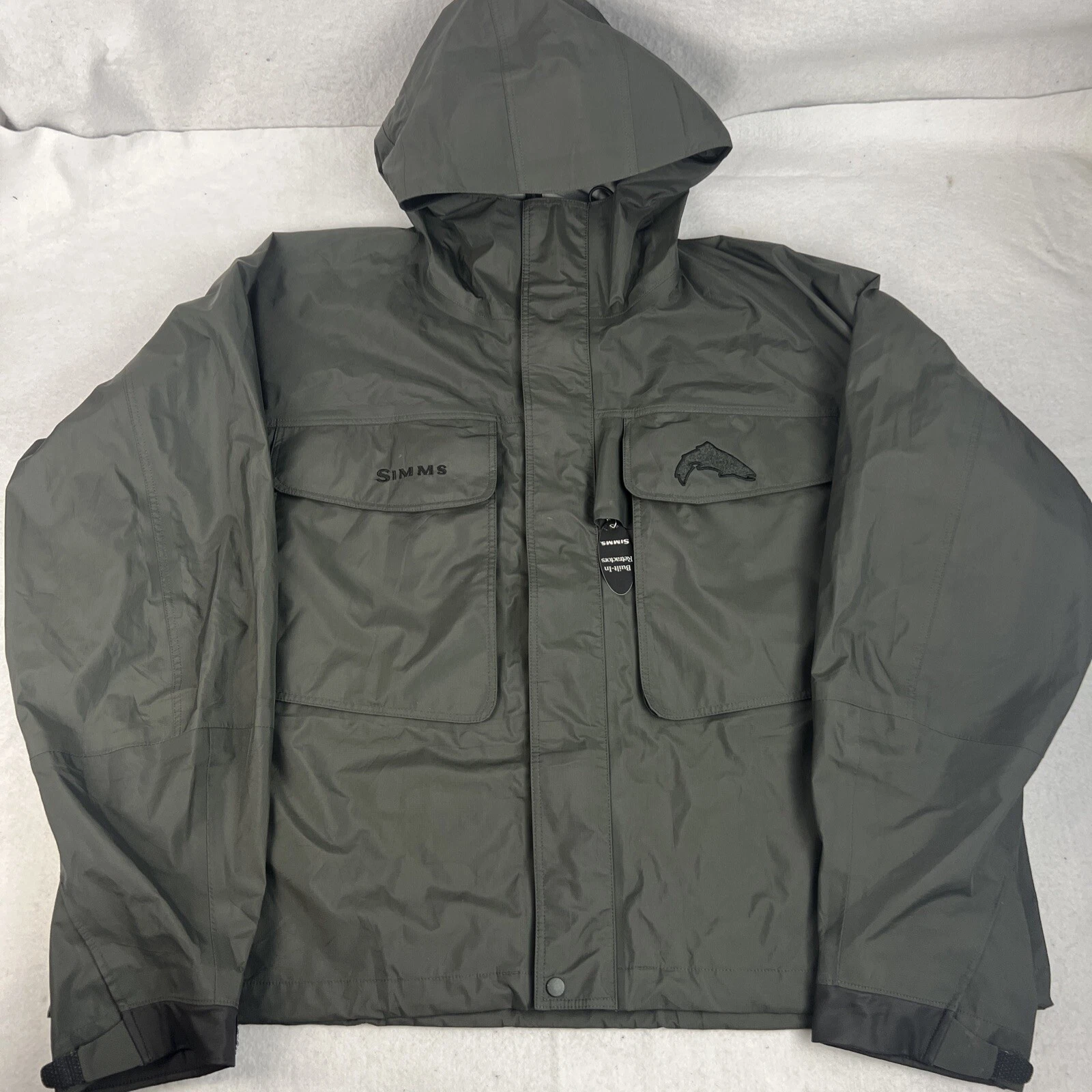 Simms Wading Jacket XXL Gunmetal Gray Hooded Zip Freestone
Opens in a new window or tab
