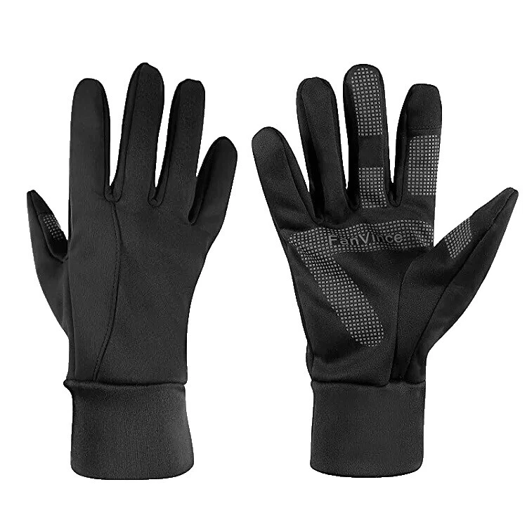 Guantes vintage negro de poliéster