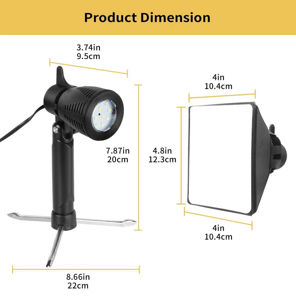Mini Portable 5500K LED Light Lamp Tripod Stand Kit with Softbox